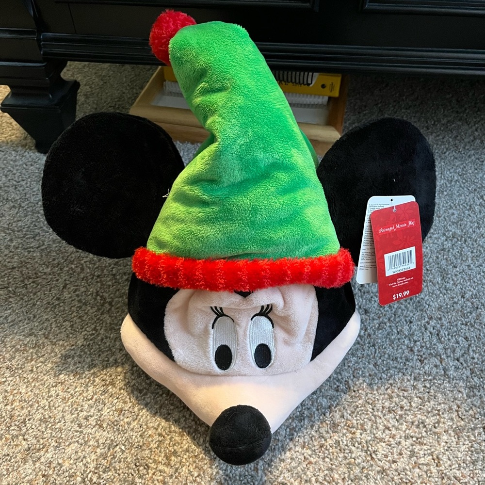 Animated Minnie Mouse Christmas hat